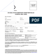 KML Fiche Inscription 2021-2022
