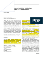 Silabus 11. (KHL) Understanding The Nature of Stakeholder Relationships - An Empirical Examination of A Conflict Situation