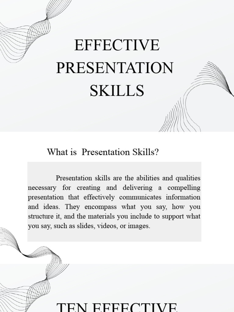 What Is Effective Presentation Skills