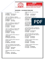 Reasoning - Calendar Problem