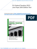 Prentice Halls Federal Taxation 2013 Comprehensive Pope 26th Edition Test Bank