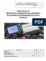Práctica #10 Medición de Parámetros de Sensores Y Actuadores Electromagnéticos en El Vehículo