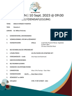 Vloeiplan - 10 September 2023 BELYDENISAFLEGGING (Ds. Willem Pretorius)