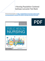 Public Health Nursing Population Centered 9th Edition Stanhope Lancaster Test Bank