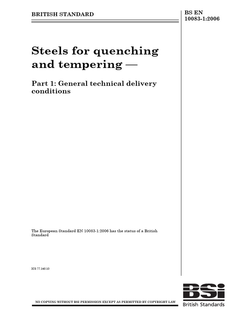 Steels For Quenching and Tempering General Technical Delivery ...