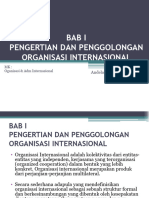 Bab 1 Pengertian Dan Penggolongan - Organisasi Internasional