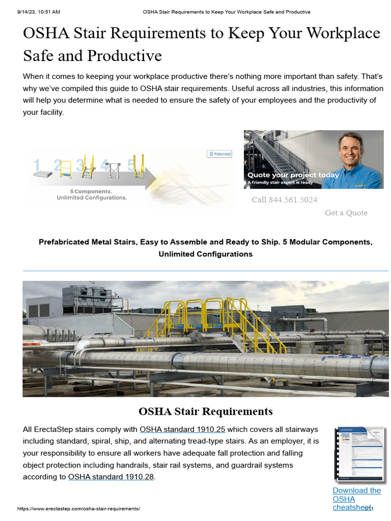 OSHA Stair Safety Compliance Guide | PDF | Stairs | Pedestrian ...
