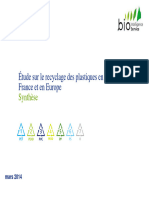 Synthese Etude Recyclage Plastiques France Europe Def