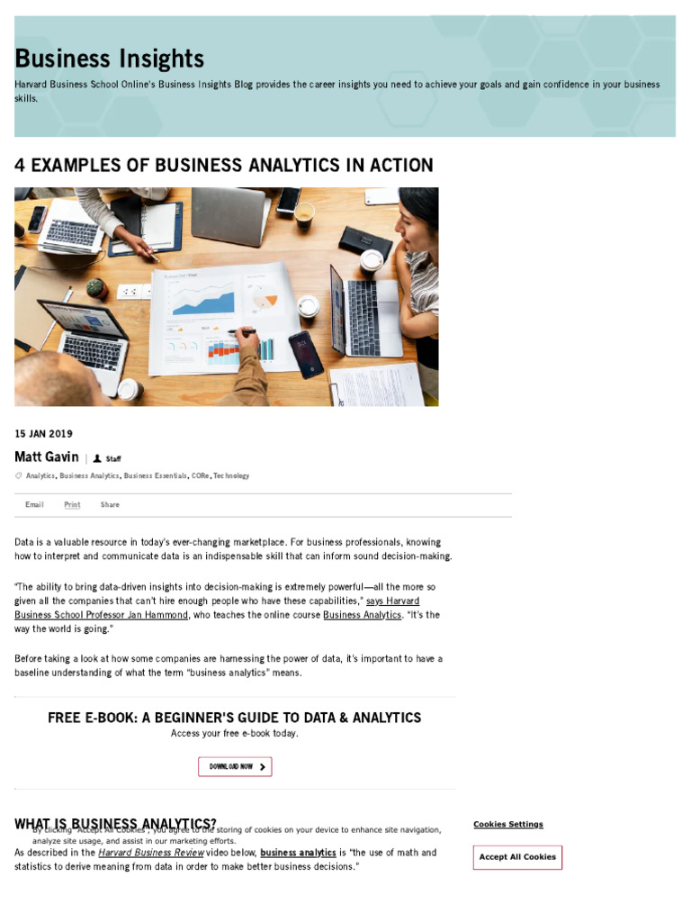 Examples of Business Analytics in Action - HBS Online | PDF | Analytics ...