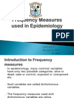 Equency Measures Used in Epidemiology