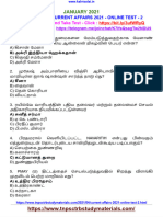 TNPSC - TRB - Current Affairs 2021 - Online Test - 2