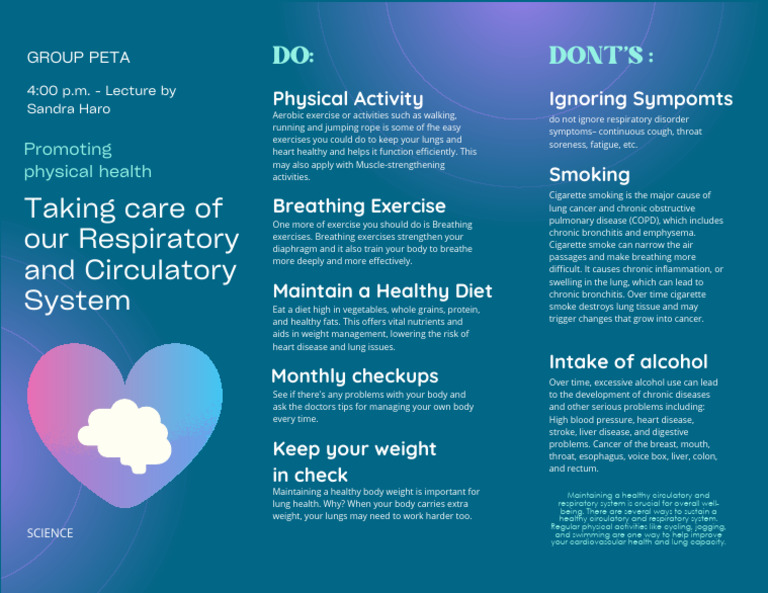 Health Tips for Active Adults | PDF | Lung | Respiratory Diseases