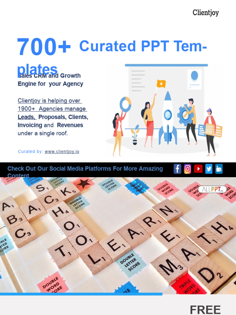 Alphabet Letters On Wooden Scrabble Pieces PowerPoint Templates