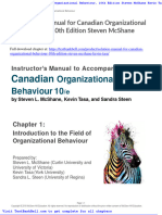 Solution Manual For Canadian Organizational Behaviour 10th Edition Steven Mcshane Kevin Tasa