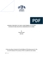 Assessing The Effect of Using Computerized Accounting Systems On Organizational Performance in Zambia