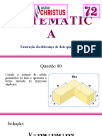 FatoraÃ Ã o Da Diferenã A de Dois Quadrados.