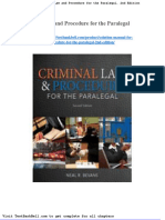 Solution Manual For Criminal Law and Procedure For The Paralegal 2nd Edition