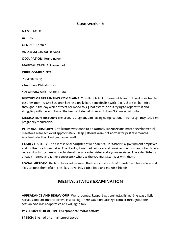 Case Work 5 PDF Thought Memory