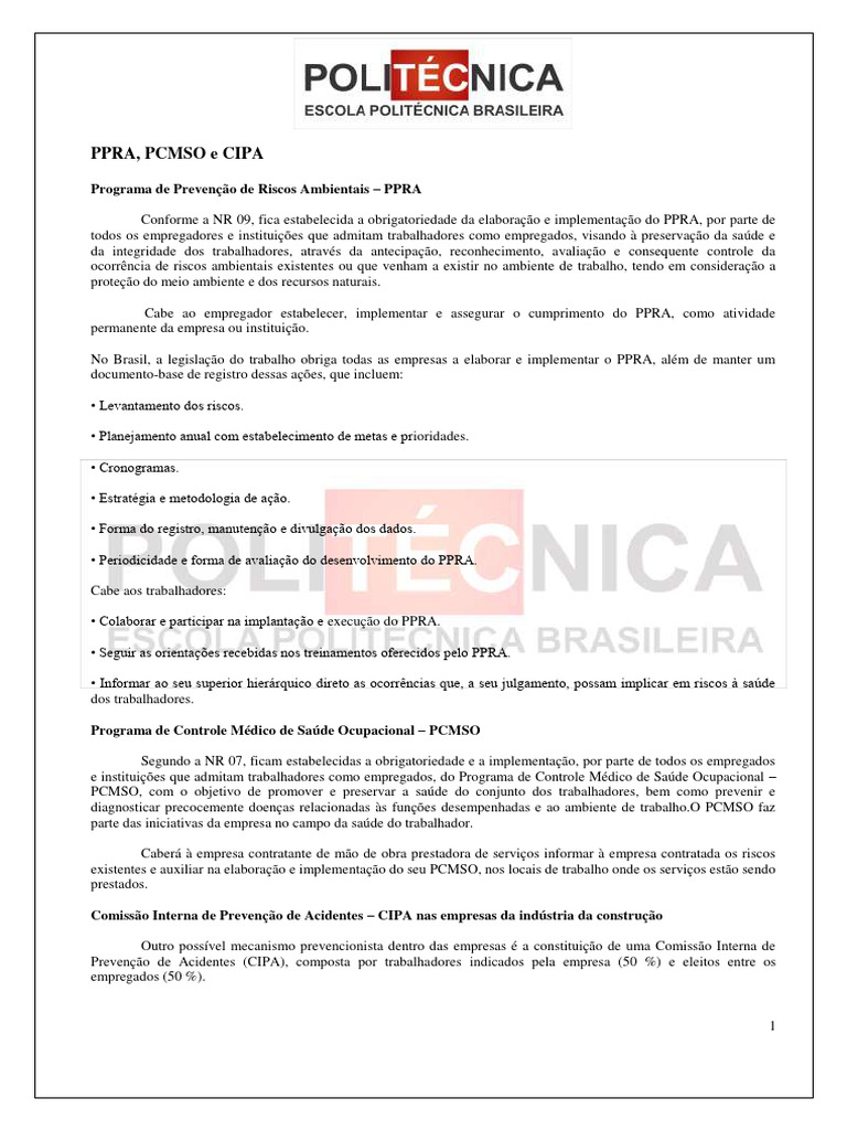 As empresas Desobrigadas da Elaboração do PCMSO