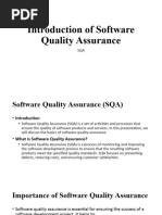 Introduction To Software Quality Assurance