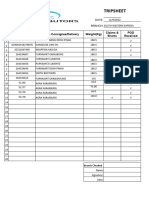 Trip Sheets