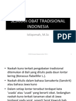 Sejarah Obat Tradisional Indonesia