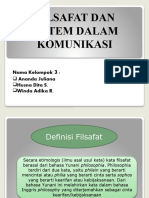 Filsafat Dan Sisem Komunikasi