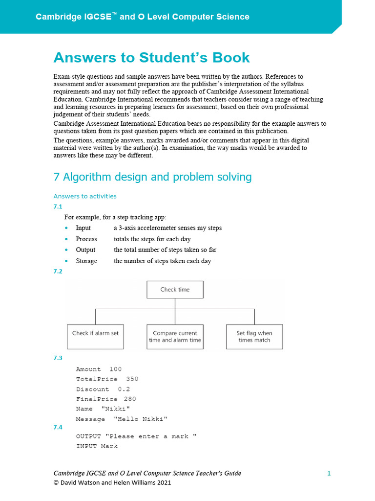 Answers To Chapter 7 Activities and Questions | PDF | Data | Password