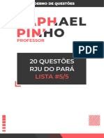 20 Questões RJU Do Pará - Lista 5 de 5 - Professor Raphael Pinho