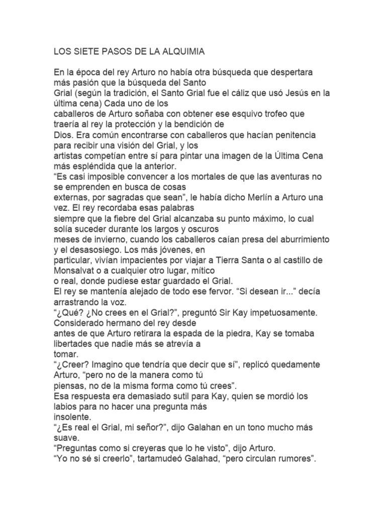 Los Siete Pasos De La Alquimia Pdf Alquimia Libre Albedrío