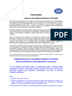 2) IAF Communique ISO 9001