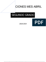 Planeacion Segundo Grado Mes de Abril 2019