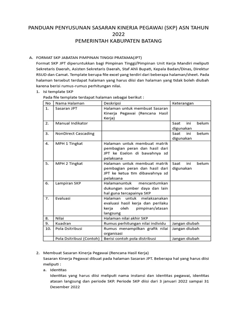Panduan Penyusunan Sasaran Kinerja Pegawai Pdf
