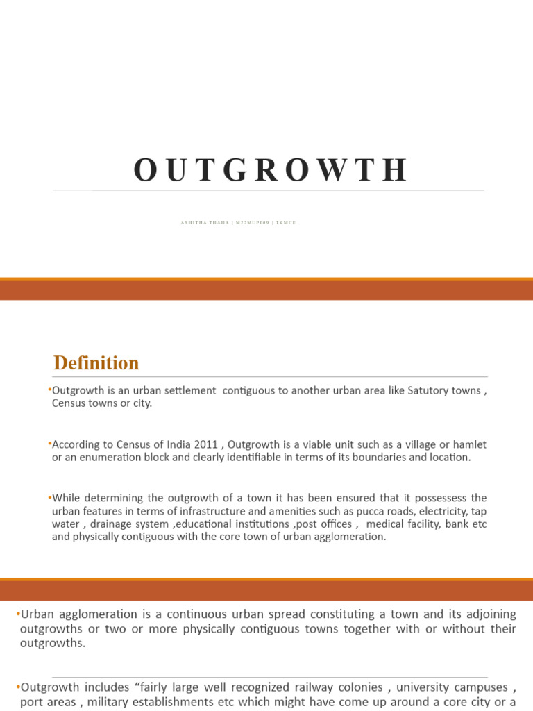 Understanding Urban Outgrowths | PDF
