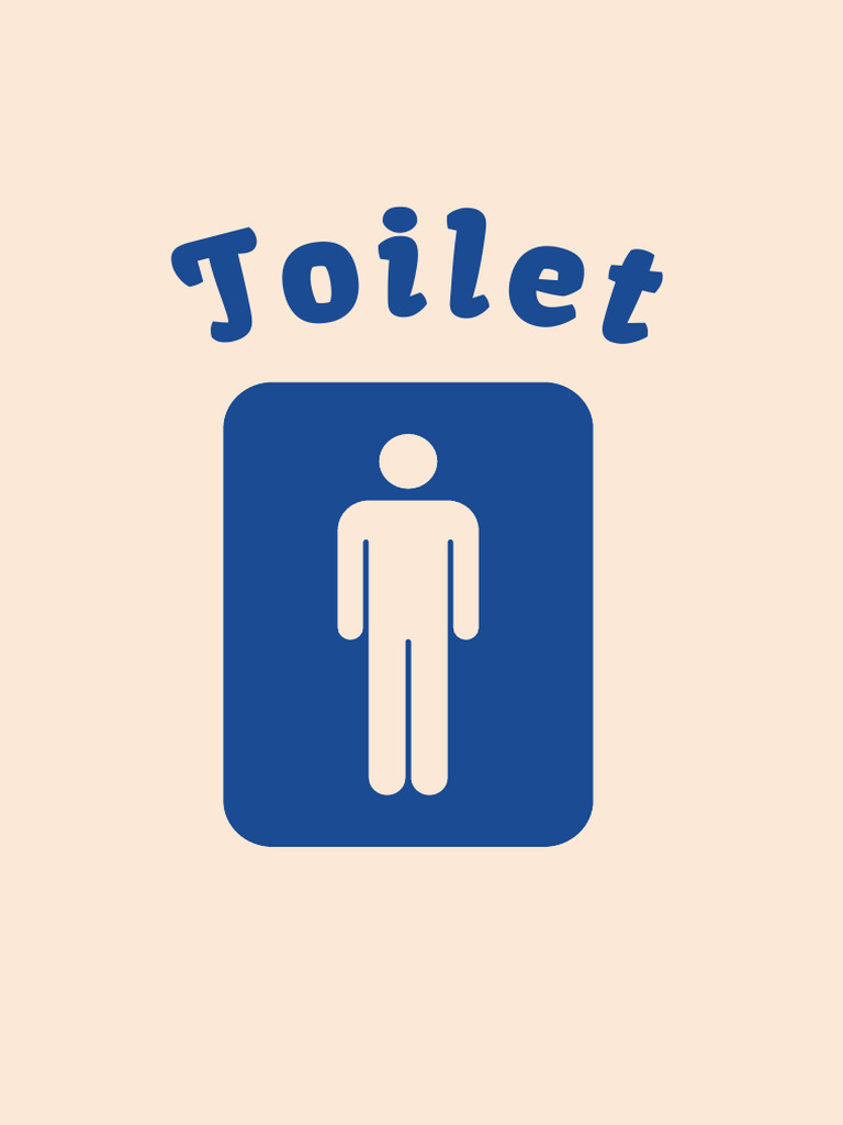 Cute Simple Toilet Sign Poster PDF