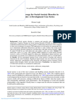 Cognitive Therapy For Social Anxiety Disorder in Adolescents A Development Case Series