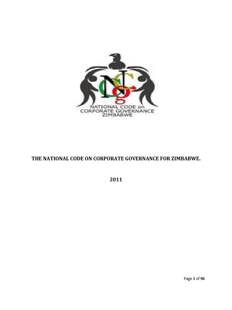 Zimbabwe National Code Ccorporate Governance | PDF | Alternative