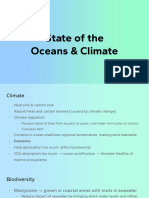 State of The Oceans and Climate