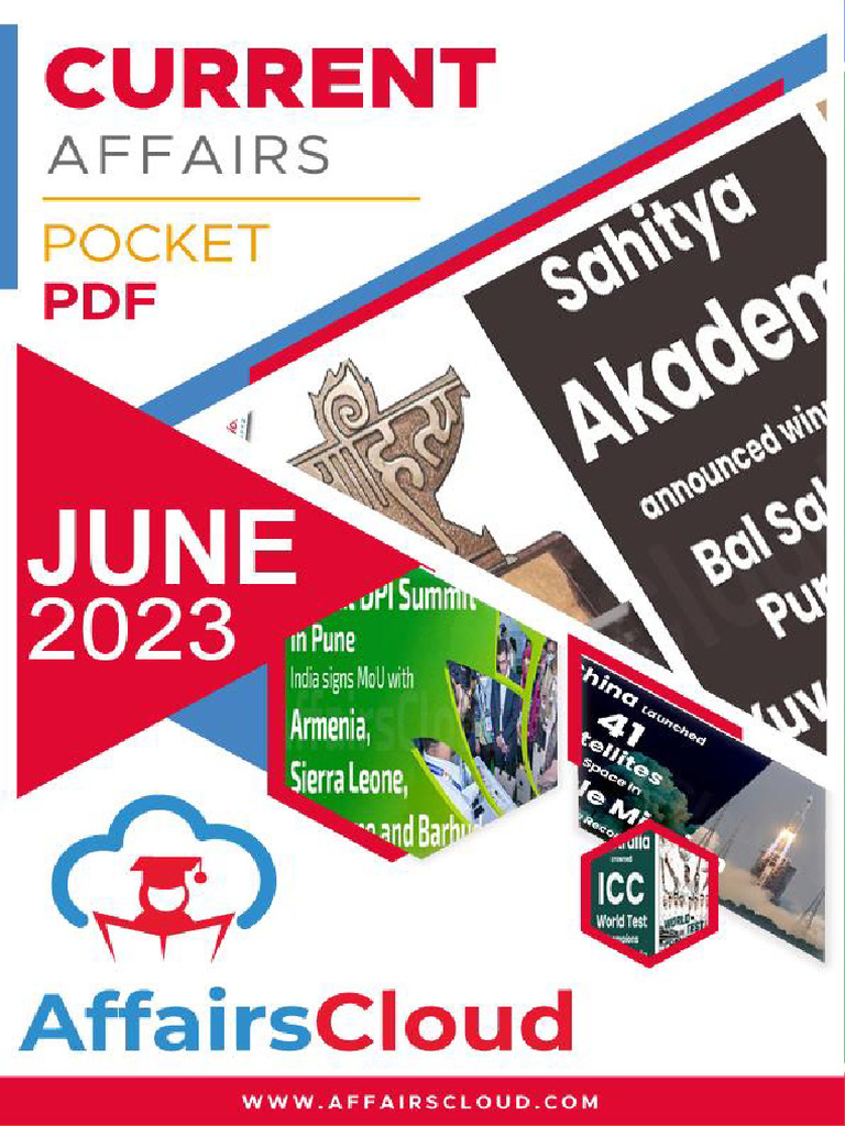 Current Affairs Pocket PDF - June 2023 by AffairsCloud 1 | PDF | Accountant