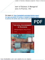Solution Manual For Legal Environment of Business A Managerial Approach Theory To Practice 3rd Edition Sean Melvin Enrique Guerra Pujol