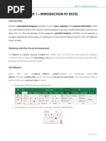 Elec 1 Module 1 Introduction To Excel