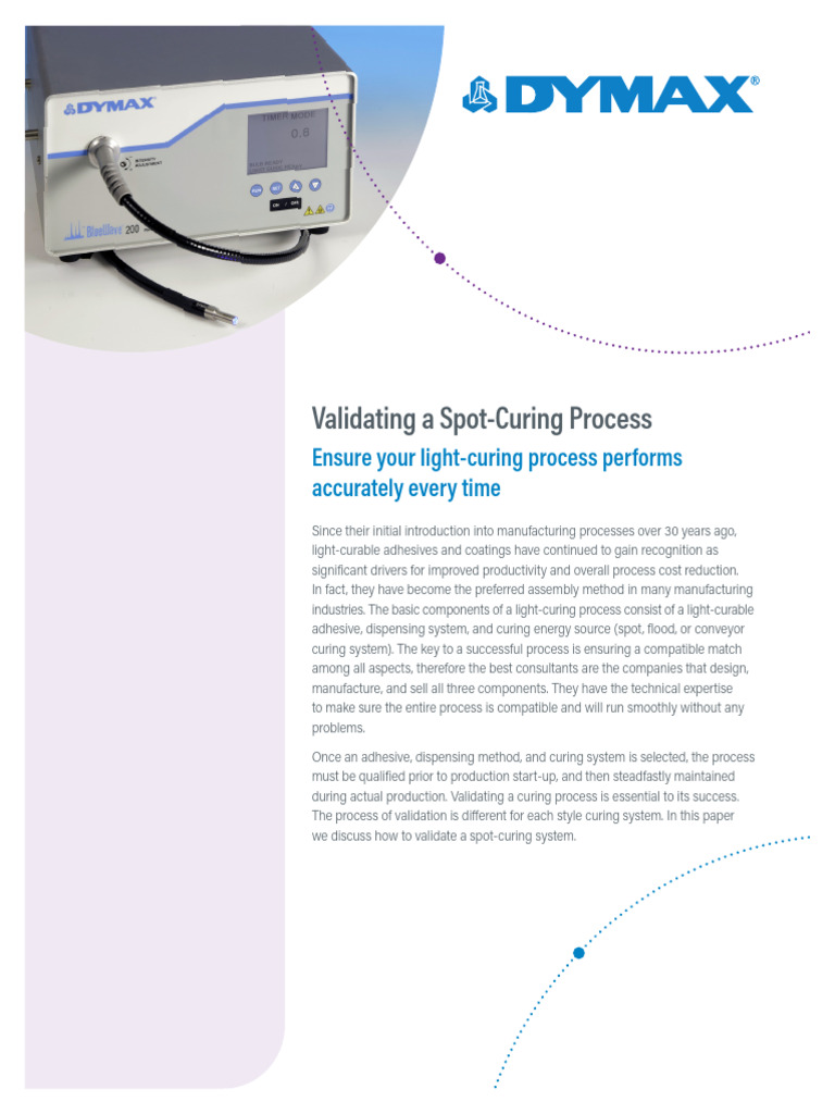 ART032 Validating A SpotCuring System PDF Adhesive Exposure