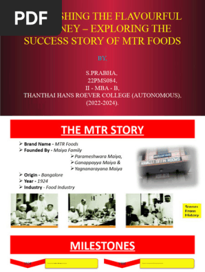 Unleashing the Flavorful Journey- Exploring the Success Story of MTR Foods