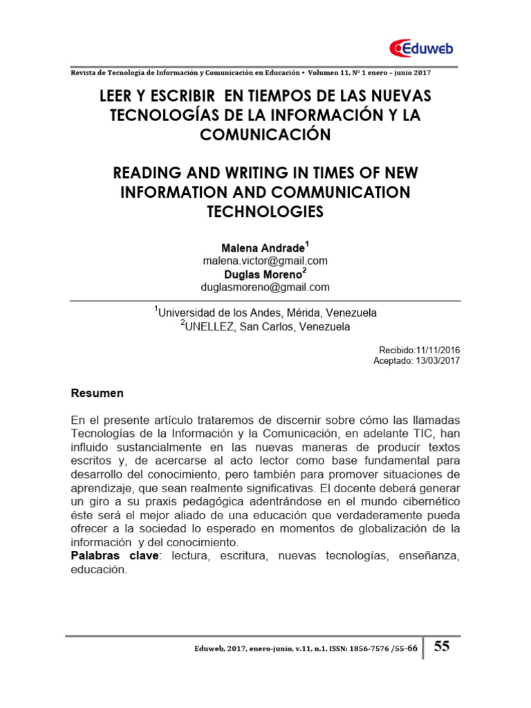 Lectura y escritura en la era digital | PDF | Tecnología de información ...