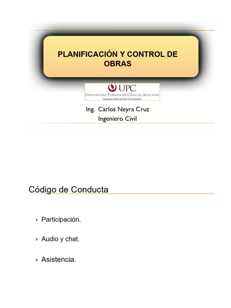 Planificación y Control de Obras 1 | PDF | Gestión de proyectos ...