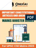 Important Constitutional Amendments - Mains Marks Booster