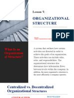 Lesson 1 Organizational Structure