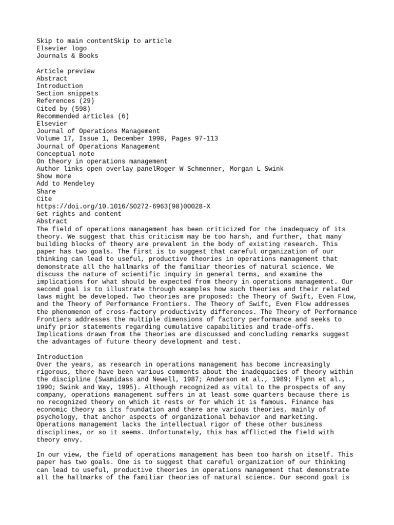 Operations management intelligence overview