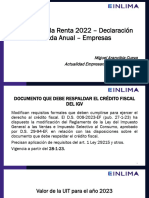 Impuesto A La Renta 2022 - 1era Parte