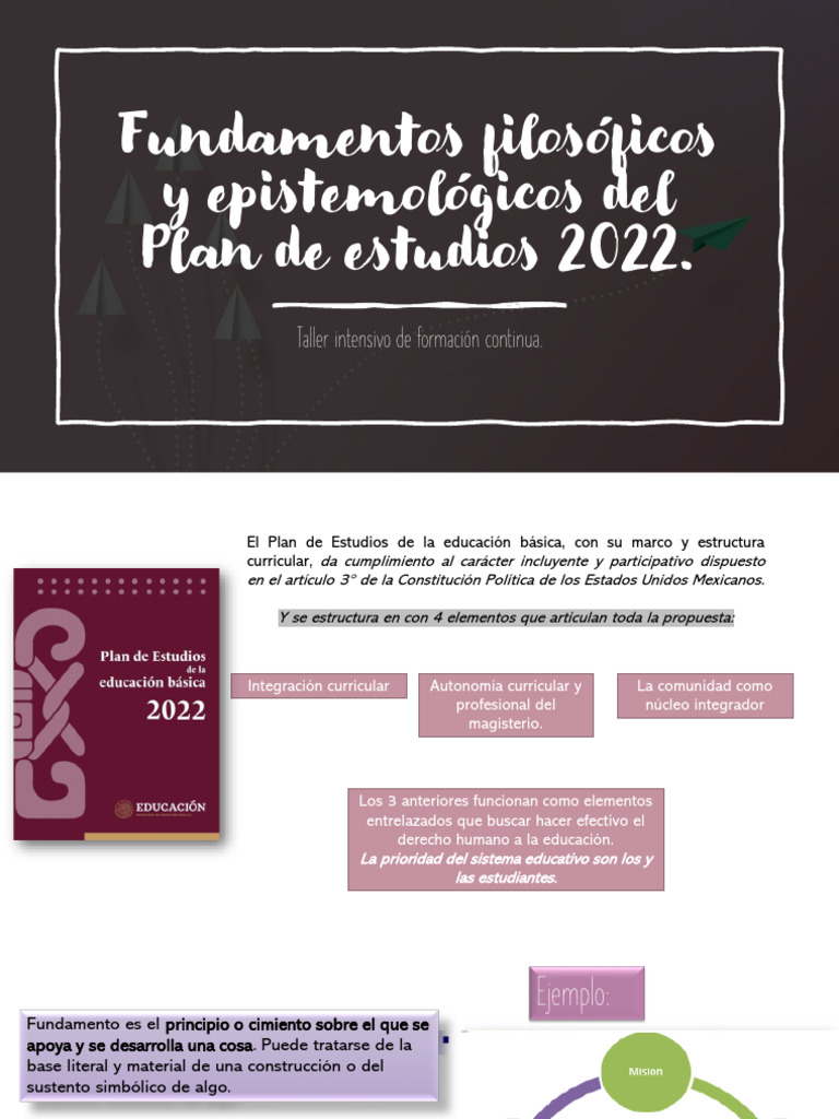 Fundamentos filosóficos del Plan 2022 | PDF | Plan de estudios ...